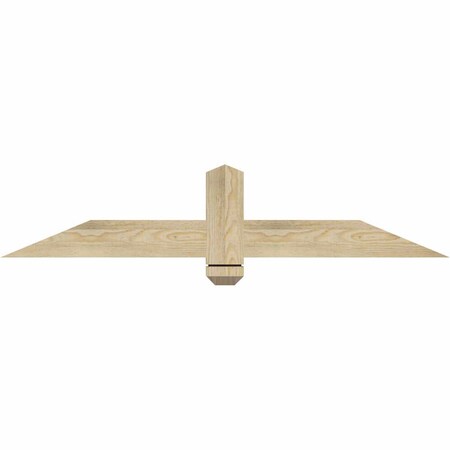 Ekena Millwork Eugene Rough Sawn Timber Gable Bracket, Douglas Fir, 48"W x 10"H x 2"D x 4"F, 5/12 Pitch GBW048X10X0204EUG00RDF